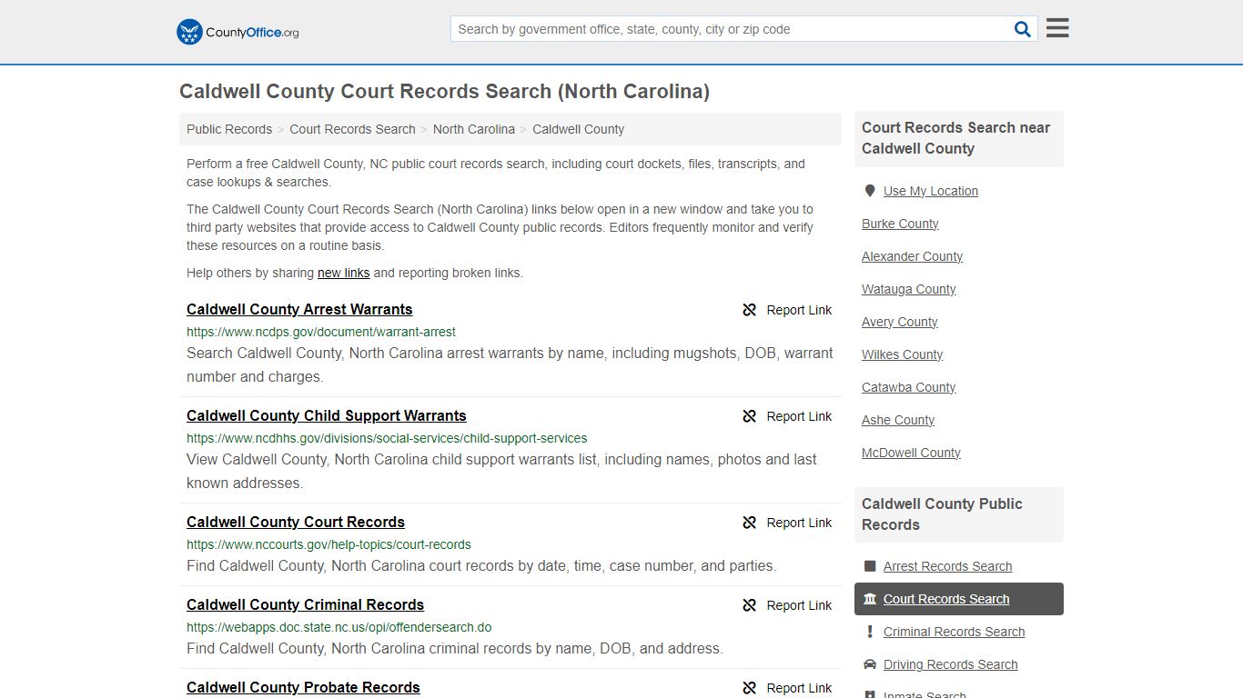 Court Records Search - Caldwell County, NC (Adoptions, Criminal, Child ...